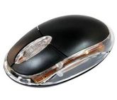 Mouse PS2 (Preto e Transparente)